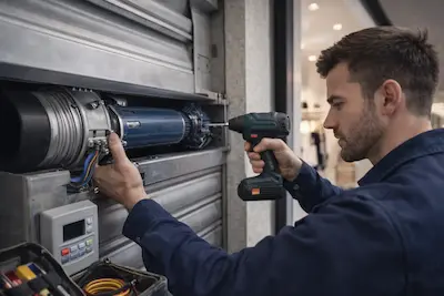 Reparación de persiana motorizada comercial